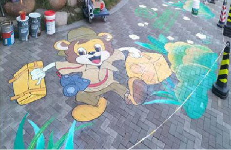 九龙夏季画地面彩绘会遇到的问题