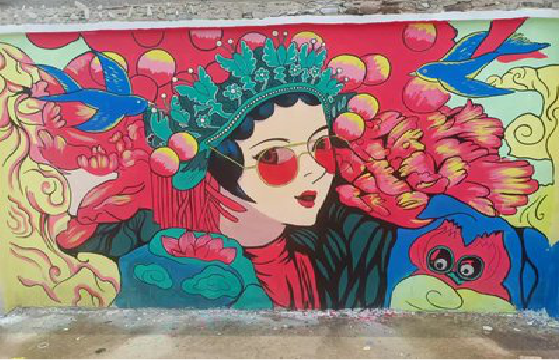  九龙墙体彩绘-网红墙