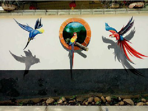  九龙视觉错位-3D墙绘设计