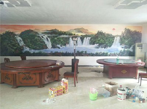  九龙墙绘-写实风景