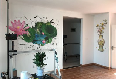  九龙墙体彩绘相比墙纸的优势。