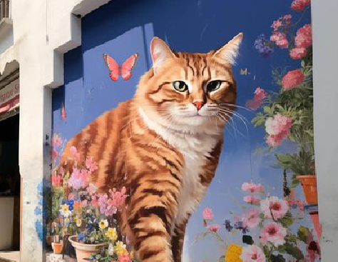  九龙自己绘制有个性的手绘墙